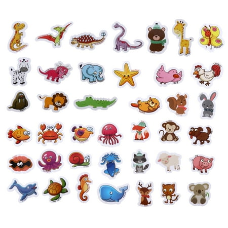 

NUOLUX 42Pcs Animal Fridge Magnets Lovely Magnetic Stickers Educational Magnetic Toys