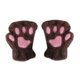 thumbnail image 1 of Sonducket Gato felpa garra guante novedad Halloween toalla medio cubierto mujeres mitones guantes sin dedos guantes y mitones café ligero Sonducket PS13236-05, 1 of 6