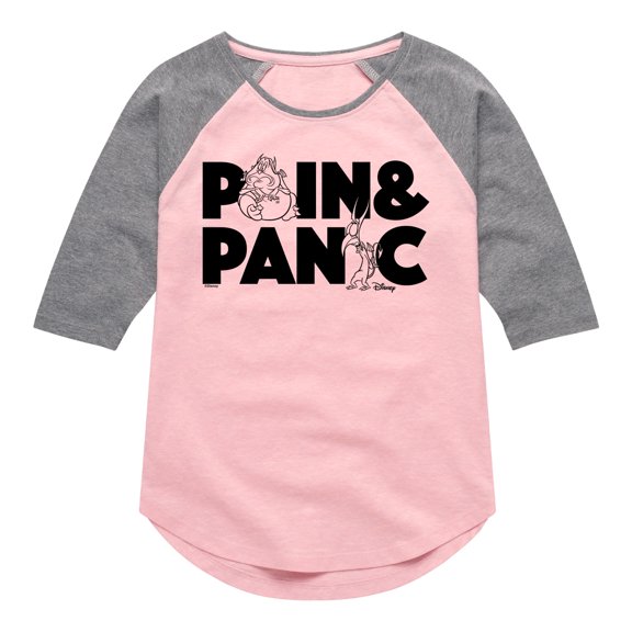 Disney Villains - Pain And Panic - Toddler & Youth Girls Raglan Graphic T-Shirt