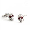 thumbnail image 1 of Gemelos con forma de calavera para hombre con ojos rojos inspirados en Halloween, 1 of 3