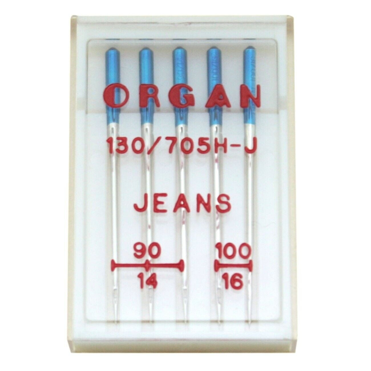 Pack of 5 Organ 130/705HJ Jean Needles for Home Sewing MachineSize 18