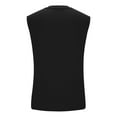 thumbnail image 3 of Sakmal Crew Neck Mens Tank Tops Black Black Camisole Workout Sports Solid Breathable Mens Sleeveless Tee Shirts, 3 of 8