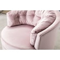thumbnail image 5 of CAROCC Modern Akili Swivel Accent Chair Barrel Chair for Home Living Room Modern Leisure Chair Pink, 5 of 7