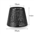 thumbnail image 2 of Clip de Pantalla de LáMpara PequeñA en Bombilla, Pantalla de Metal de Barril con de áRboles para LáMpara de Pared de ArañA de Mesa Negro, 2 of 10