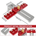 thumbnail image 3 of Cabinet Hardware Jig Aluminum Alloy Cabinet Handle Drill Guide Adjustable Drill Template Guide Tool Precise Punch Locator, 3 of 8