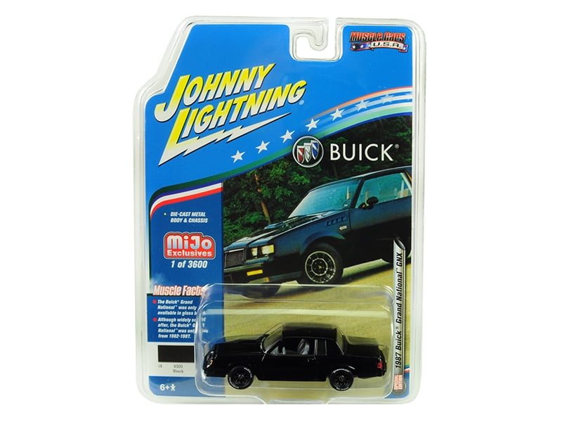 Limited Edition to 3,600 Pieces Worldwide 1/64 Diecast Model Car by Johnny Lightning JLCP7178 1987 Grand National GNX Black