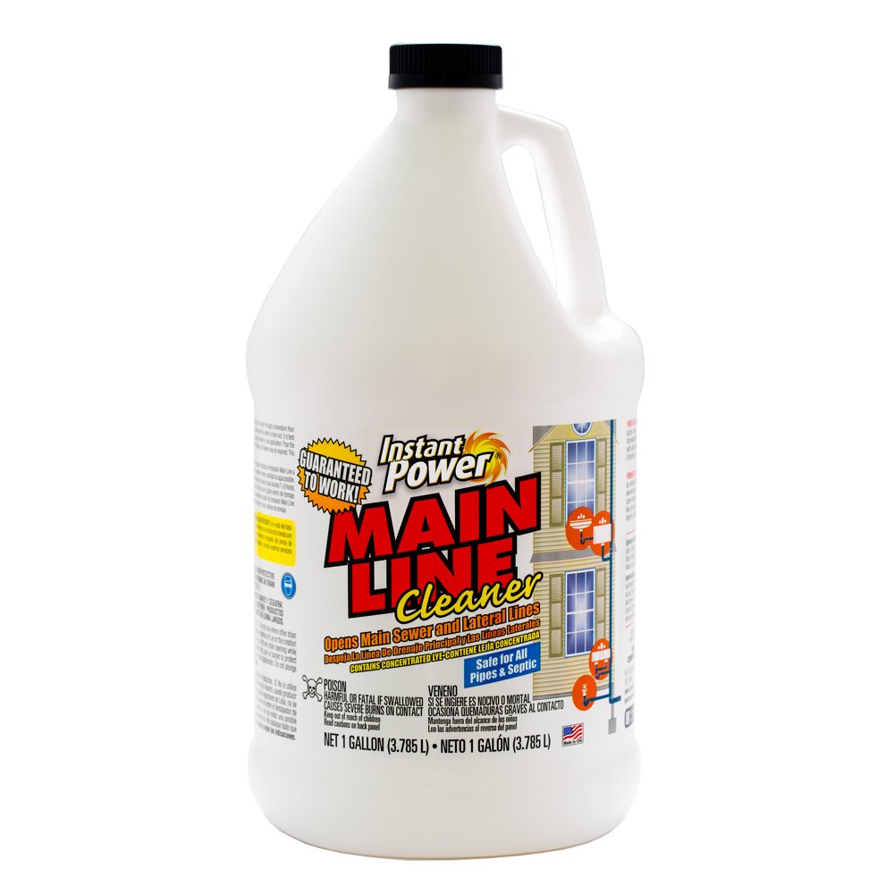 Instant Power Main Line Cleaner, 1 Gallon, NonAcid Formulation, Safe