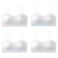 thumbnail image 2 of Uccdo 8-16T Girls Seamless Training Bra Wireless Padded Sports Bras Crop Bralette Camisole Vests, Pack of 4, 2 of 8