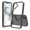 Black, variant on For Apple iPhone 16 Plus (6.7") Crystal HD Clear Back Panel + TPU Bumper Frame Hybrid Slim Hard Shockproof Defender Phone Case Cover by Xpression - Black