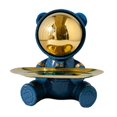thumbnail image 4 of Estatua de oso de resina con bandeja, soporte de almacenamiento, escultura decorativa moderna para cafetería, sala de estar, decoración de , Azul BLESIY Bandeja de estatua de oso, 4 of 8