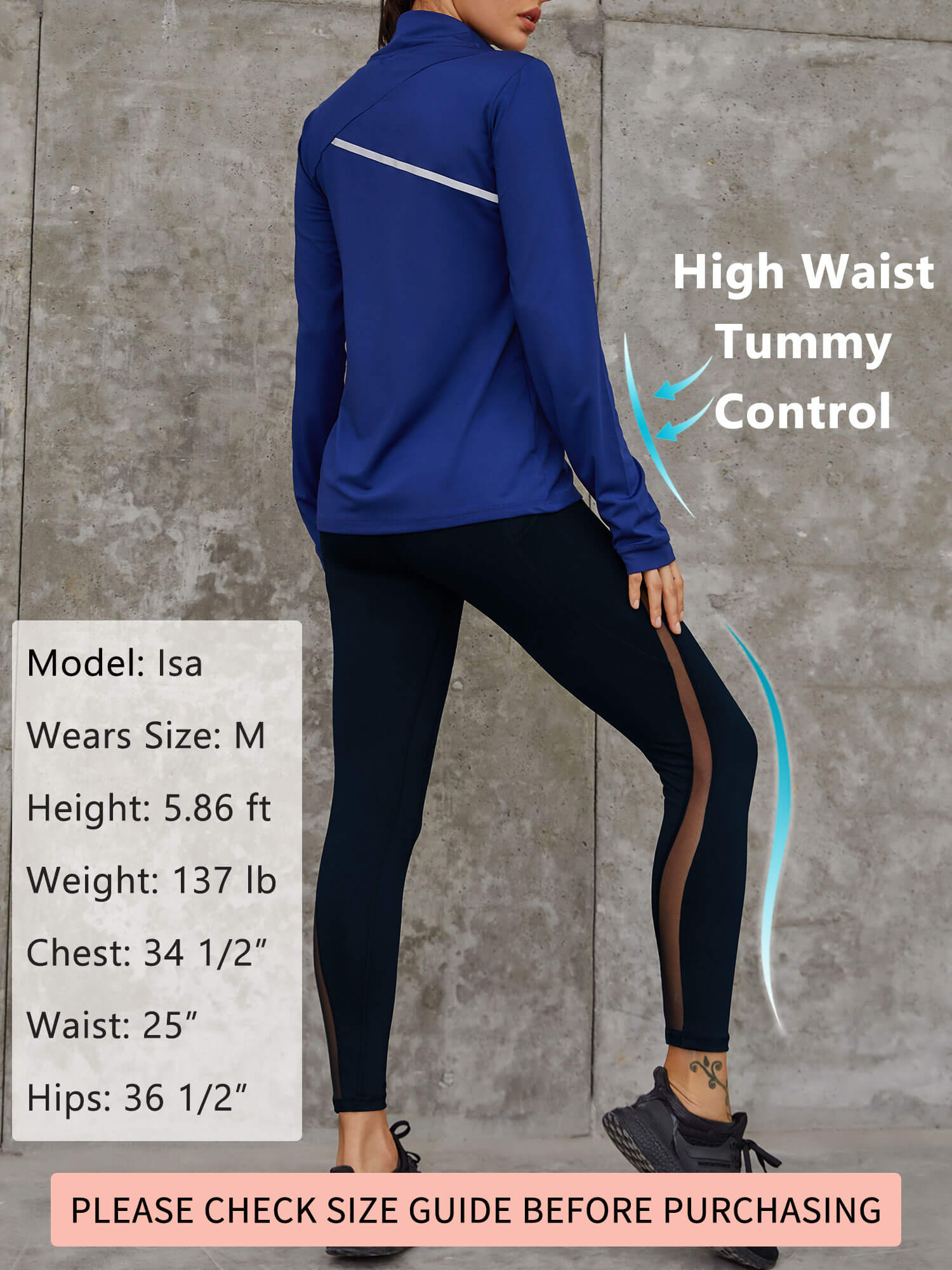 AS ROSE RICH Workout Leggings for Women with 2 Side Pockets High