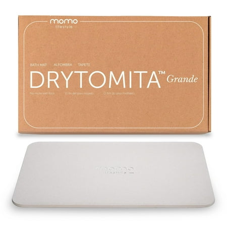 Momo Lifestyle Stone Bath Mat Drytomita 24 X 15 Linen Gray, Diatomaceous Earth, Non-Slip Super Absorbent Quick Drying Shower Mat Bathroom Accessory for Home Spa