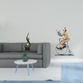 thumbnail image 2 of Escultura moderna abstracta de con llamas, figura de resina, adorno único para escritorio, decoración de mesa, armario o como regalo., 2 of 8