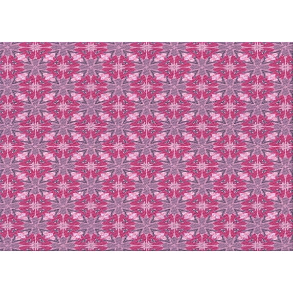 Ahgly Company Indoor Rectangle Patterned Pink Lemonade Pink Area Rugs, 3' x 5'