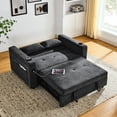 thumbnail image 2 of 54" Pull-Out Sleeper Sofa Bed Double Seat Recliner Sofa Bed with Armrests with Storage and Side Pockets,Adjustable Backrest and Lumbar Pillow for Apartments,Living Rooms,etc.with USB Power Outlet, 2 of 12