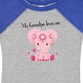 thumbnail image 4 of Inktastic Aditi My Grandpa Loves Me Pink Elephant Beautiful Girls Baby Bodysuit, 4 of 5