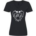thumbnail image 3 of Inktastic Gigi with hearts and swirls Women's V-Neck T-Shirt, 3 of 5