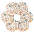 thumbnail image 7 of Yayeee 6 PCS Drink Coasters with Holder Set Woven Absorbent Round Tabletop Hot Pad, Cartoon Doodles, 7 of 7