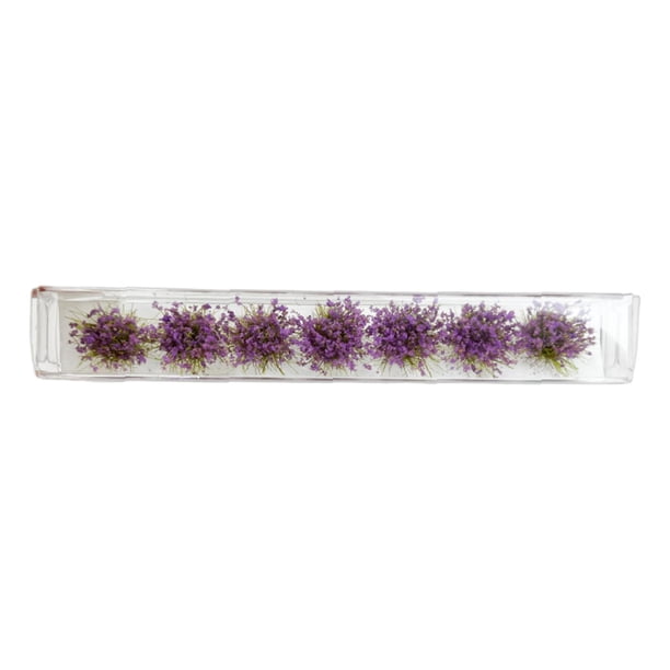7 piezas 1:35, 1:48, 1:72 y 1:87 de flores de hierba en miniatura para maqueta de diorama Violeta