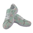 thumbnail image 2 of COEQINE Girls Sneakers White Sole Mesh Breathable Lace Up Women Running Shoes for Travel Outdoor Training Athletic Sport Shoes, Cute Cat Cherry Blossom, 2 of 7