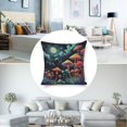 thumbnail image 3 of Mushrooms night sky full moon Linen toss pillowcase Decoration pillowcase Gift preferred 20x20" Cushion cover 1 set Sofa pillowcase Sofa bedroom living room car, 3 of 8