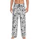 thumbnail image 1 of Fotbe Black Footprints Pantalones de Pijama para Hombre, Pantalones de Dormir, Pantalones de Casa con Cintura Ajustable y Bolsillos-Large, 1 of 6