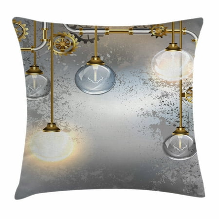 Industrial Decor Throw Pillow Cushion Cover Steampunk Antique Mesmerizing Round Yellow Decorative Pillow Industrial Decor Throw Pillow Cushion Cover Steampunk Antique Mesmerizing Round Yellow Decorative Pillow