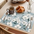 thumbnail image 3 of Flower Floral Placemats Set of 4 Botanical Spring Meadow Blooms Wildflower Place Mats Indoor Wipeable Table Mats Washable Cloth Dining Table Placemats for Kitchen Holiday Party Home Decor 13x19 Inch, 3 of 9