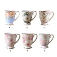 thumbnail image 4 of Ounissouiy Taza clásica de flores, tazas de cerámica para café, té, agua, contenedor, taza de cocina, tazas de oficina, tazas de té, suministros para Juegos de servir café y té Tipo3 Ounissouiy HA081621-03, 4 of 6