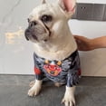 thumbnail image 5 of YAWUBT Dog Tattoo Print Jumpsuit for French Bulldog Pug Corgi Pitbull, Stylish Full-Body Pet T-Shirt, 4-Legged Dog Outfit for Small Medium Breeds, All-Season, 5 of 6