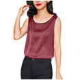 thumbnail image 2 of Posijego Women's Silk Satin Tank Tops Casual Summer Crew Neck Sleeveless Tops Basic Tank Shirts Work Blouses, 2 of 6