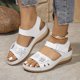 thumbnail image 2 of MKLEKYY Sandalias para Mujer Sandalias de Tacón Bajo de Cuero de Moda de Verano para Mujer Zapatos Cómodos Con Temperamento, 2 of 5