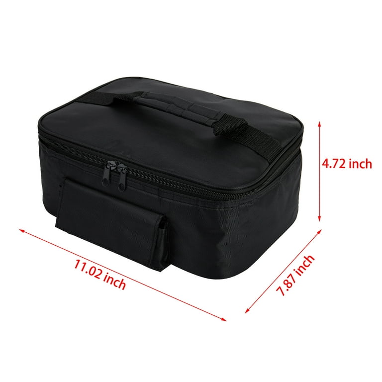 Portable Food Warmer with 12V Vehicle Plug Electric Lunch Box for Reheating  Meals in Vehicles and Trucks (Black)