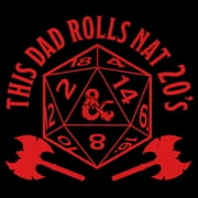 Men's Dungeons & Dragons This Dad Rolls Nat 20's Graphic T-Shirt