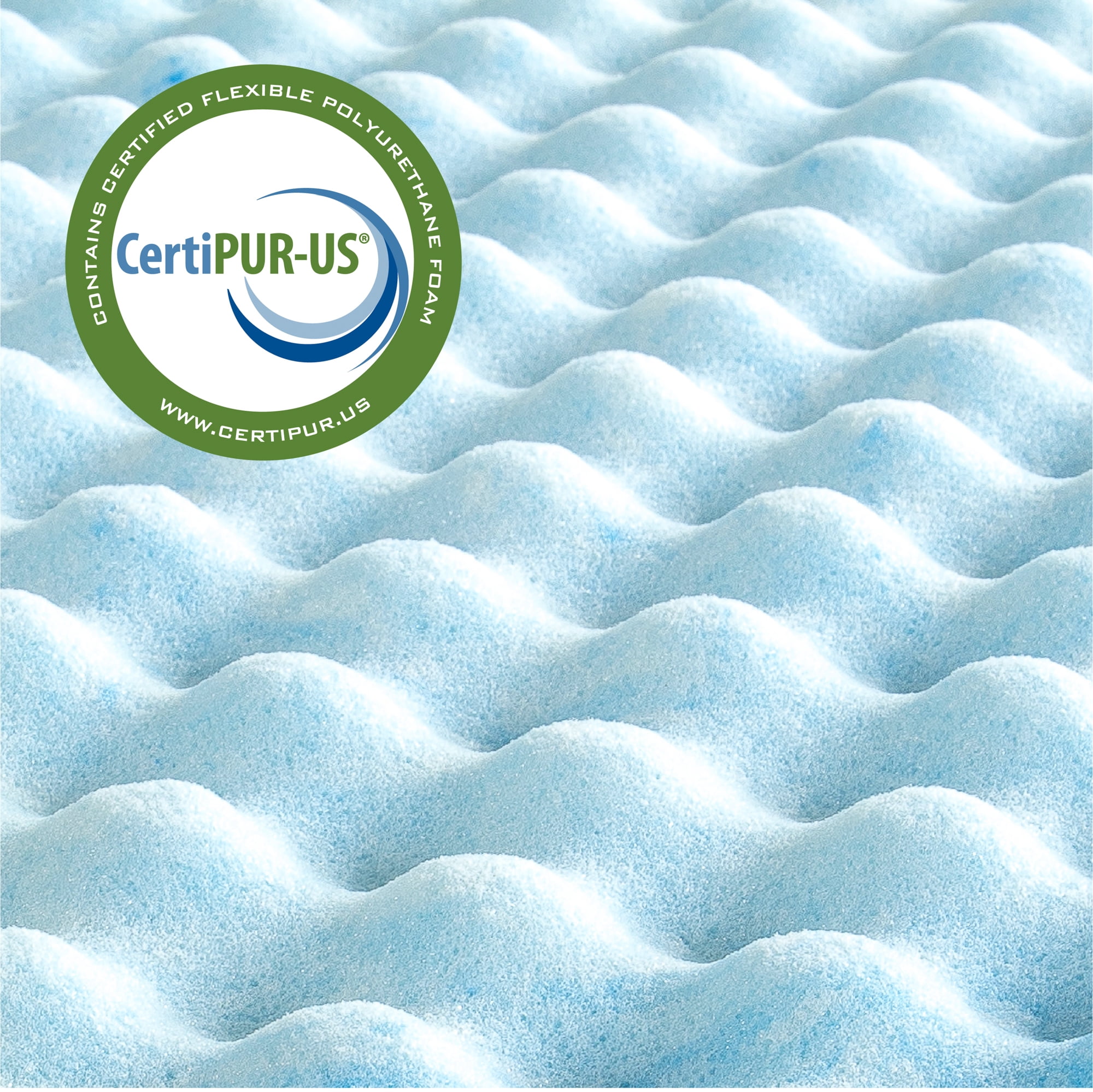 Zinus 1.5" Swirl Gel Cooling Memory Foam Mattress Topper, Twin