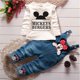 thumbnail image 4 of Conjunto de 2 piezas de Minnie Mouse de Disney para niños y niñas, ropa de manga larga con bordado 3D de dibujos animados, mono bonito para otoño, 4 of 5