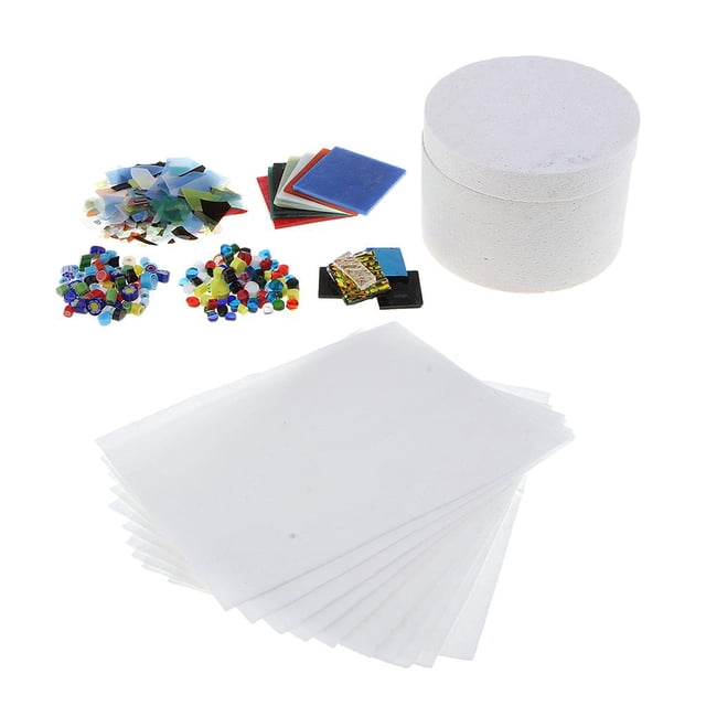 Horno de Microondas de 7 Piezas con Surtido Y Papel de Fibra de Cerámica Manta de Aislamiento de Fibra de Cerámica para Joyería de Bricolaje Fu perfecl Fusión de horno de microondas