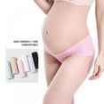 thumbnail image 2 of Women's V-shaped Low-rise Pregnancy Briefs Comfortable Traceless Ice Silk Maternity Panties Solid Seamless Maternity Underpants, 2 of 10
