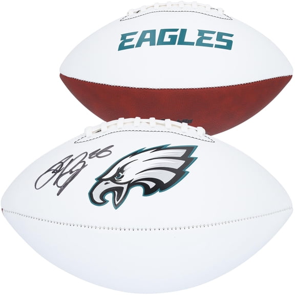 Saquon Barkley Philadelphia Eagles Autographed Franklin White Panel Football - Fanatics Authentic Certified