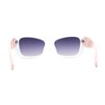 thumbnail image 4 of Womens Squared Gothic Cat Eye Mod Plastic Sunglasses White Pink Smoke, 4 of 4
