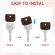 thumbnail image 5 of Cubiertas de Llave de Cuero Uxcell [4 Pcs] - Identificadores de Llave - [Café] Protectores de Etiquetas de Llave, 5 of 7