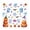 A001- 11, variant on Halloween Window 4 Pack Spooky Icons Ghost Skeleton Jack O Lantern Bat Removable Indoor Party Decor Home Decor for Trick Or Treat Events