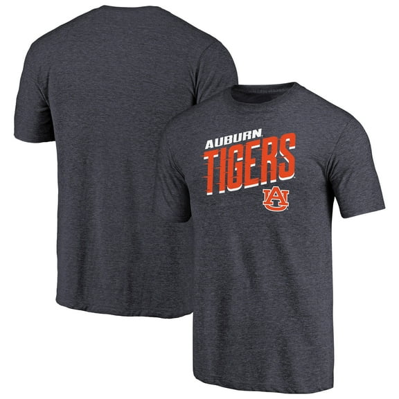 Men's Navy Auburn Tigers Slant Strike Tri-Blend T-Shirt