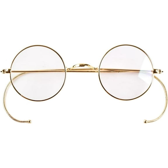 good fortune Retro Small Round Optical Rare Wire Rim Eyeglasses Frame