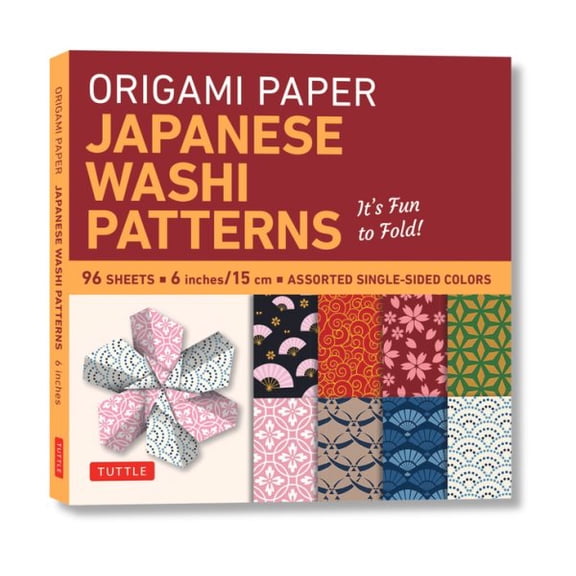 Pre-Owned Origami Paper - Japanese Washi Patterns - 6 - 96 Sheets: Tuttle Origami Paper: Origami Sheets Printed with 8 Different Patterns: Instructions for 7 Pr (Misc.) 0804845468 9780804845465