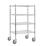 Salsbury Industries 9534M-CHR Wire Shelving - Mobile - 36 Inches Wide - 69 Inches High - 24 Inches Deep - Chrome