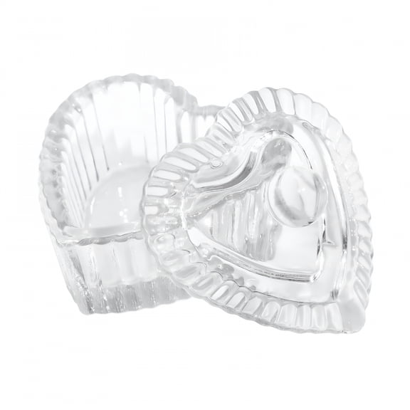 ACDANC Heart Shaped Nails Art Glass Dappen Dish Crystal Glass Cup with Lid Liquids Crystal Cup Crystal Bowl