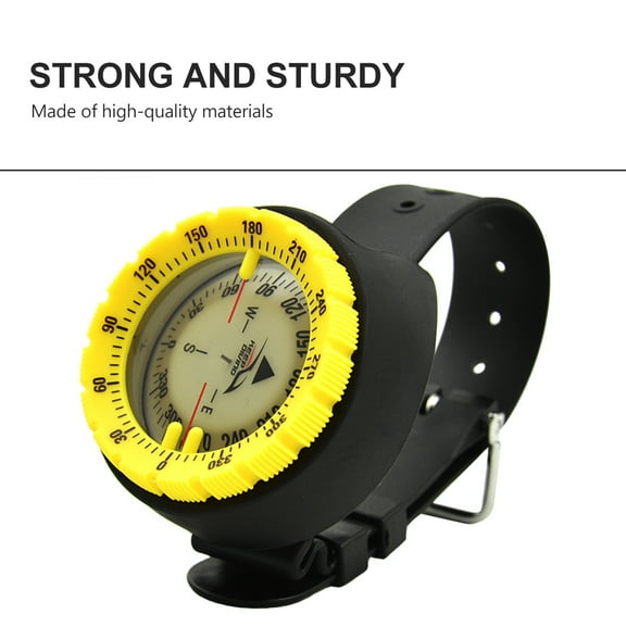 HORIALENCE Waterproof Watches for Men Watch Band Compass Black Rubber 1Set