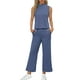 thumbnail image 3 of Conjunto de atuendo SAMPEEL Summer para mujer, pantalones anchos, color azul M, 3 of 6