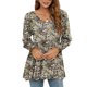 thumbnail image 2 of Camisas Para Mujer Casual Moda Manga Larga Cuello en V Estampado Puff Manga Larga Túnica Top Odeerbi ODB126165, 2 of 7